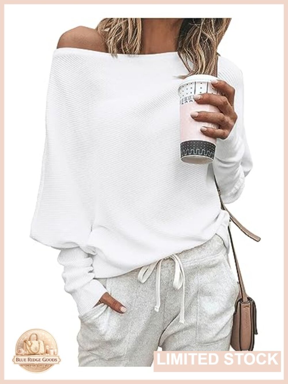 Off The Shoulder Ribbed Knit Pullover Sweater
